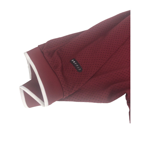 Vintage 90s Nike Men's Pullover Shirt Large Dri-fit Mesh V-Neck Red Maroon 56323 - Picture 14 of 14